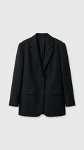 Jet Black oversized blazer
