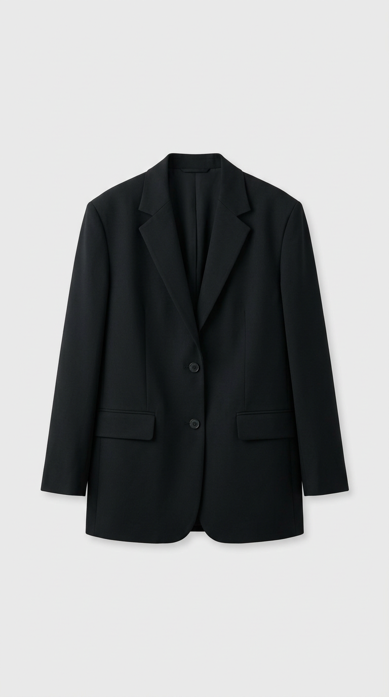 Jet Black oversized blazer
